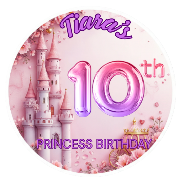 Princess Party Candy Apple Template