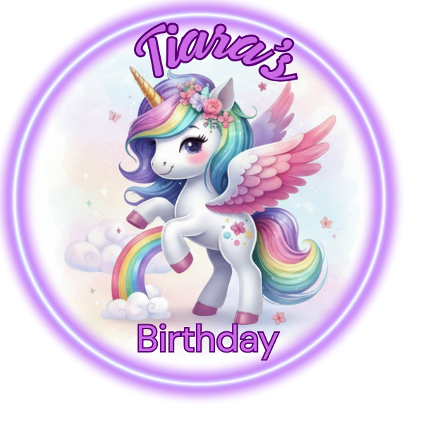 Unicorn Rainbow Candy Apple Template