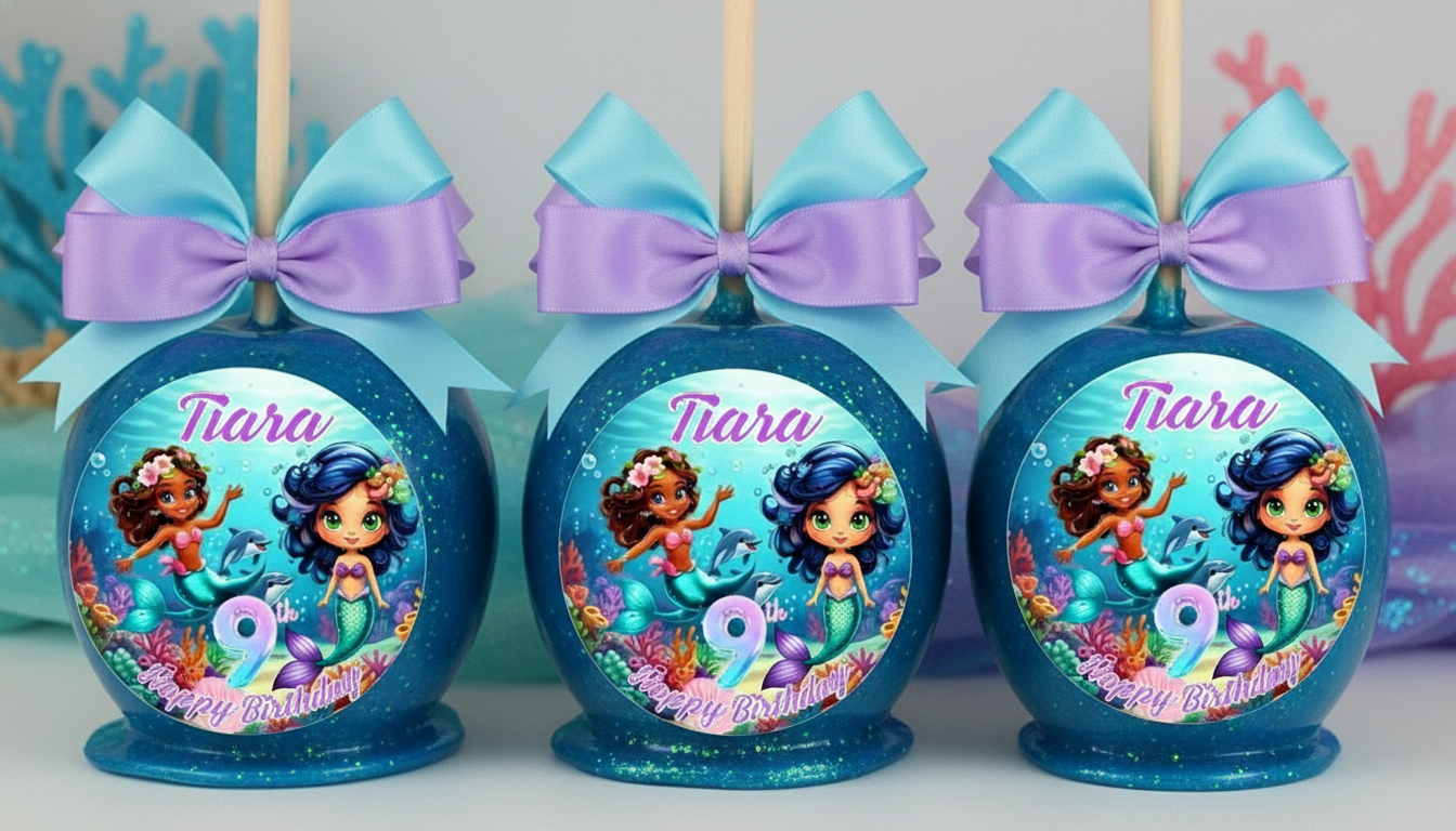 Mermaid Candy Apple Template