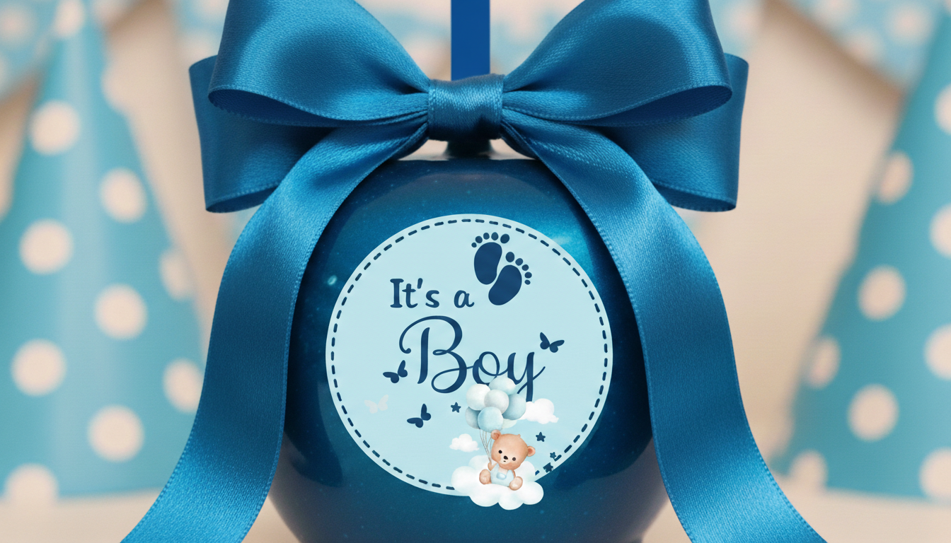 Teddy Bear Boy Baby Shower Candy Apple Template