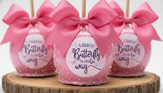Butterfly Baby Shower Candy Apple Template
