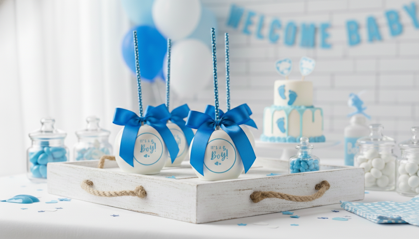 Boy Baby Shower Candy Apple Template