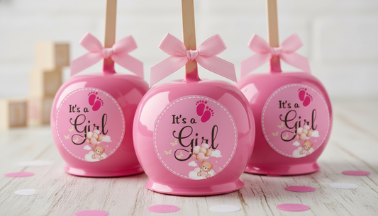Girl Baby Shower Candy Apple Template