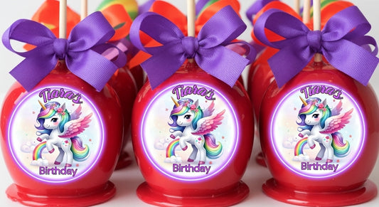 Unicorn Rainbow Candy Apple Template
